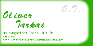 oliver tarpai business card